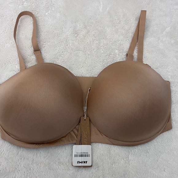 SKIMS Women's Ultimate Push-Up Strapless Bra Clay Tan BA-BAN-3208 40DD NEW - Picture 1 of 11